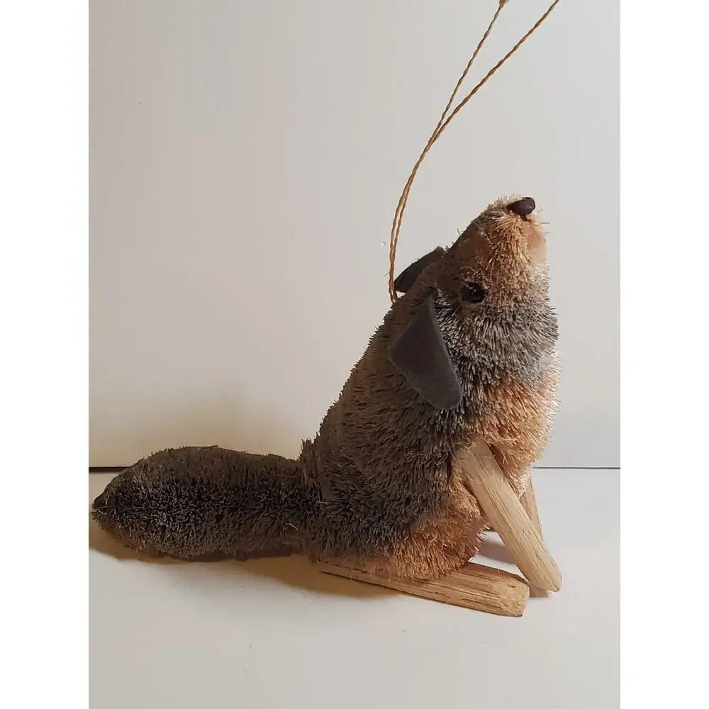 Natural Fiber Ornament - Wolf